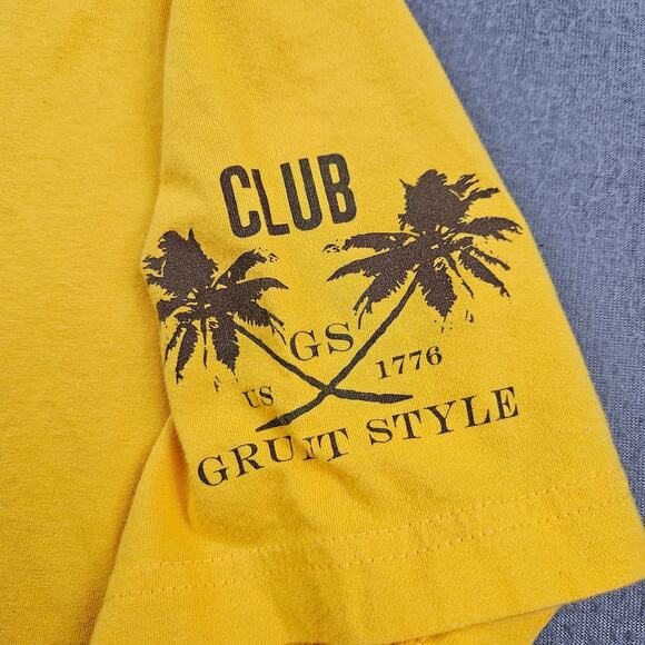 Grunt Style Shirt Don't Tread On Me Adult XL Yellow Short Sleeve Club - Picture 6 of 8